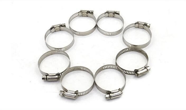 Stainless steel hardware hose clamps